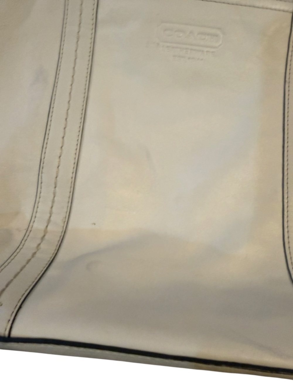 Coach Leather Tote Bag in Cream/white - Picture 4 of 11